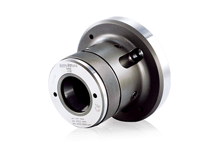 Collet chuck for cylindrical center mount